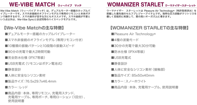 ティーズアンドプリーズ商品の主な特徴 